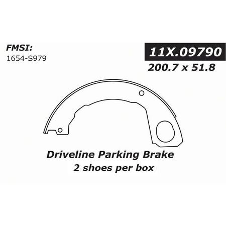 CENTRIC PARTS Centric Brake Shoes, 111.09790 111.09790